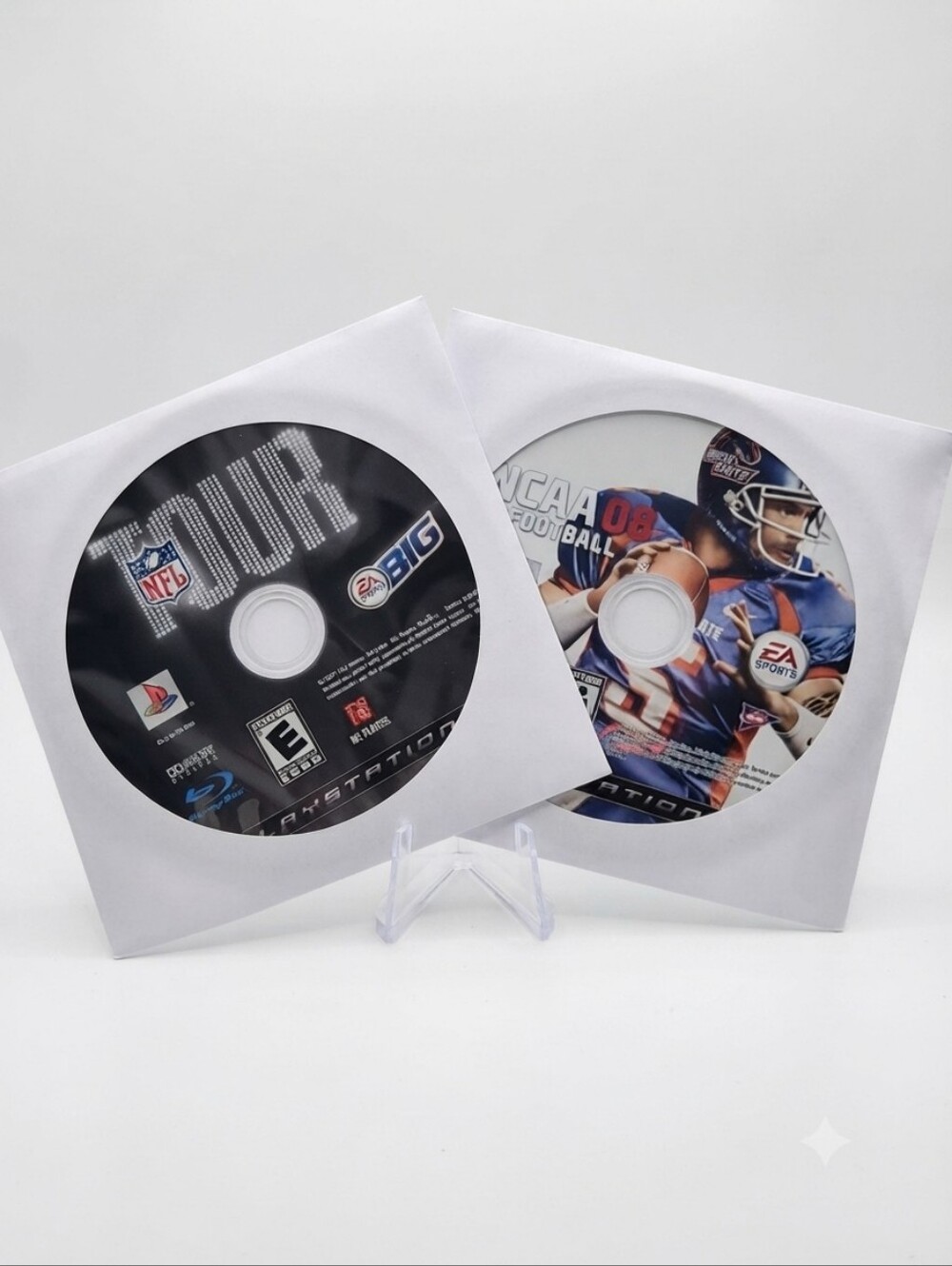 PS3 Football Games Bundle - NCAA Football 08 & NFL Tour - Tested